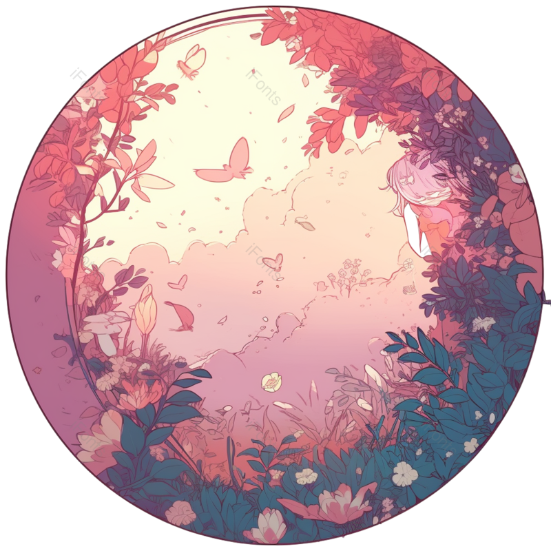 花卉插画图片,花朵插画元素,PNG,免抠素材
